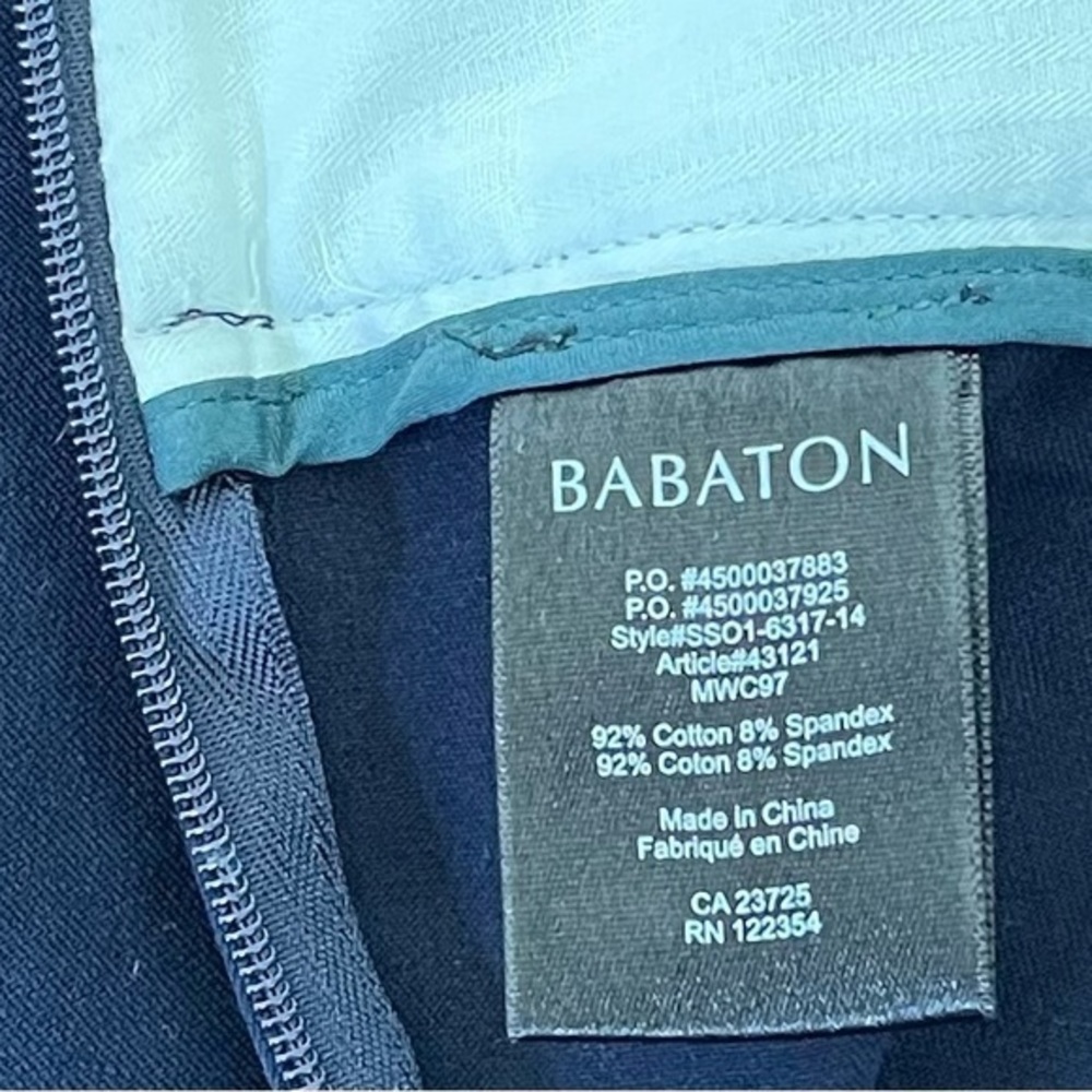Aritzia Babaton Slim Navy Cropped Pants Size 6 - Picture 10 of 11
